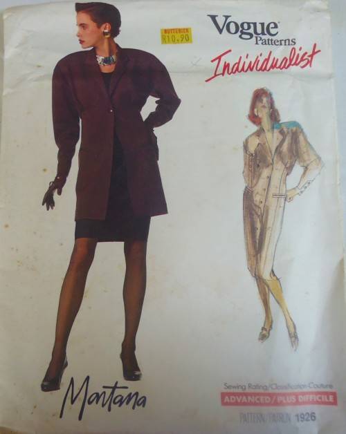 VOGUE ORIGINAL-MONTANA 1926 JACKET-DRESS-SKIRT SIZE 14- COMPLETE-UNCUT-F/FOLDED