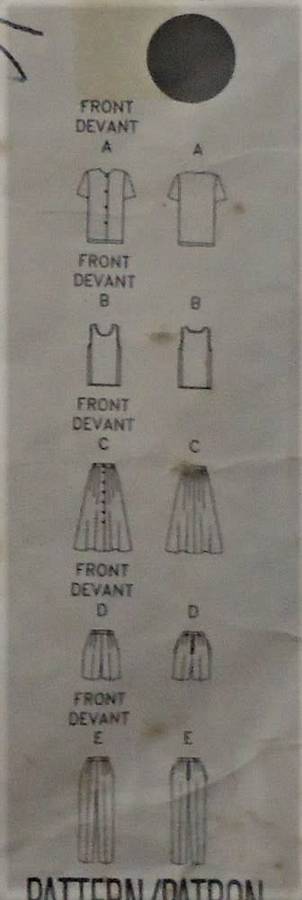 BUTTERICK 6222 TOP-SKIRT-SHORTS-PANTS SIZE 12-14-16 COMPLETE-CUT TO 16 - ZIPLOC BAG