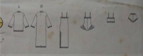 BUTTERICK 6985 LINGERIES- NIGHTGOWN-CAMISOLE-PANTIES-TEDDY SIZE XS-S-M (6-14 COMPLETE-ZIPLOC BAG