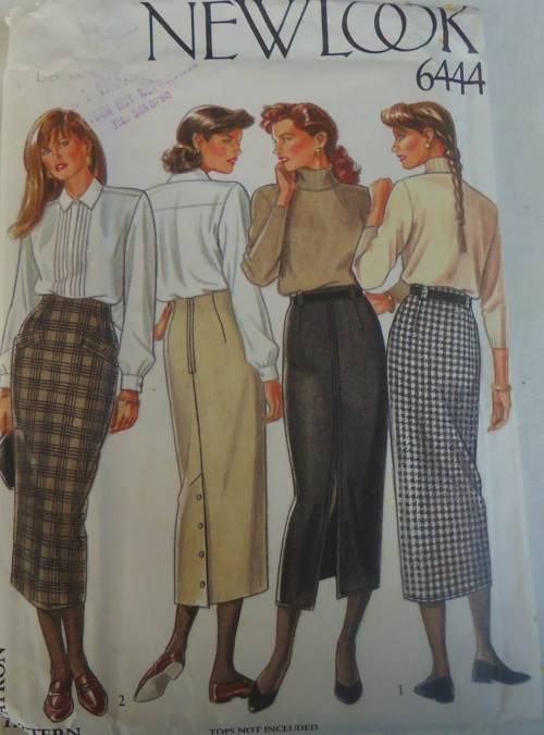NEW LOOK 6444 SET OF SKIRTS SIZE 8 - 18 COMPLETE