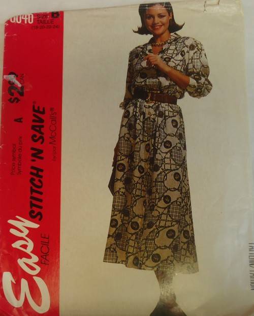 McCALLS 6646 FRONT BUTTON DRESS SIZE B  18-20-22-24 COMPLETE-UNCUT-F/FOLDED