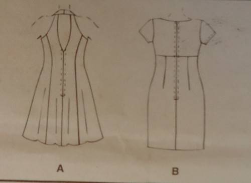 McCALLS 8190  LINED DRESSES SIZE B8-10-12 COMPLETE-UNCUT-F/FOLDED