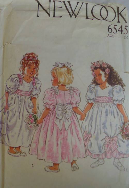 NEW LOOK PATTERNS 6545 GIRL`S BRIDESMAID/PARTY & DRESS  SIZE 2- 7 YEARS  COMPLETE