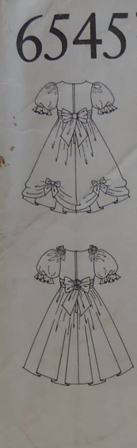 NEW LOOK PATTERNS 6545 GIRL`S BRIDESMAID/PARTY & DRESS  SIZE 2- 7 YEARS  COMPLETE