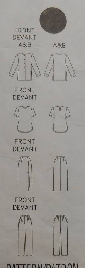 BUTTERICK 4582 JACKET-TOP-SKIRT-PANTS SIZE 12-14-16 COMPLETE