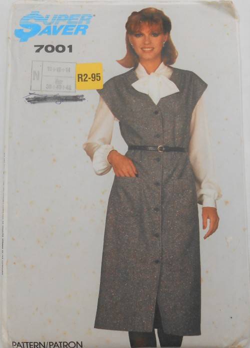 SIMPLICITY 7001 PINAFORE SIZE N 10-12-14 COMPLETE-UNCUT-F/FOLDED