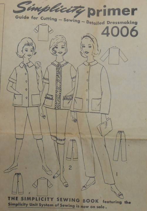 V/VINTAGE SIMPLICITY 4006 PJS IN 2 LENGTHS SIZE 14 BUST 34 SEE LISTING
