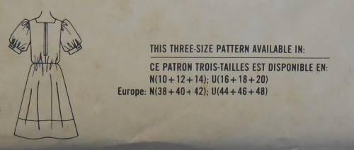 SIMPLICITY 6400 DRESS WITH ELASTIC WAISTLINE SIZE 10-12-14 COMPLETE