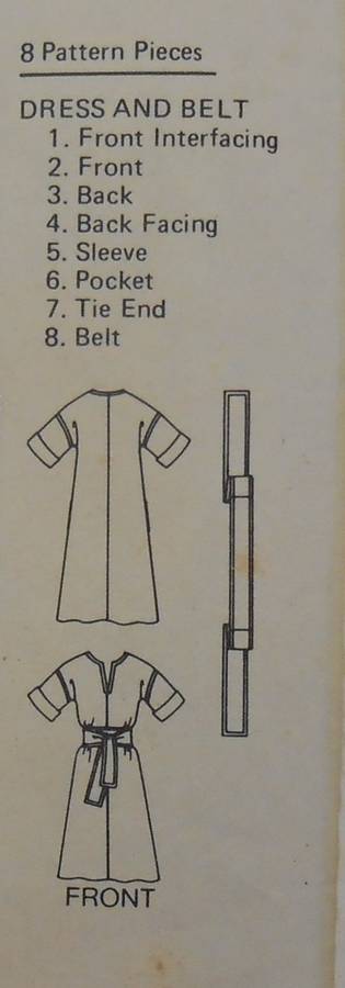 BUTTERICK 4228 THE BELTED TENT DRESS SIZE 10 BUST 83 CM COMPLETE