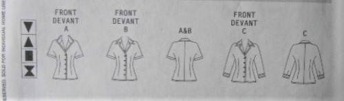 VERY EASY VOGUE V8248 SET OF SHIRTS SIZE AA 6-8-10-12 COMPLETE-UNCUT-F/FOLDED