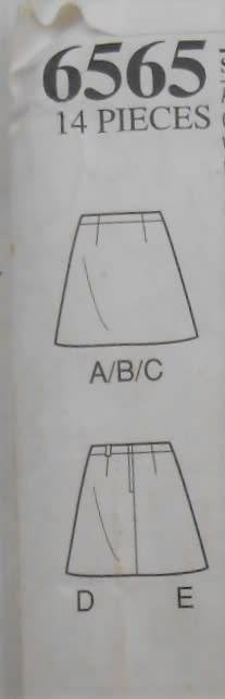 NEW LOOK PATTERNS 6565 GIRLS SET OF SKIRTS  SIZE 7 - 12 YEARS COMPLETE