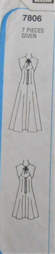 SIMPLICITY 7806 DRESS WITH BACK FEATURE SIZE 14 BUST 92 CM COMPLETE-UNCUT-F/FOLDED