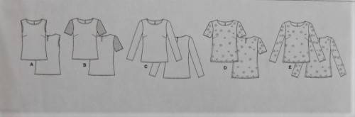 BUTTERICK B6100  SEMI FITTED PULLOVER TOPS SIZE F5 16-18-20-22-24 COMPLETE CUT TO SIZE 22