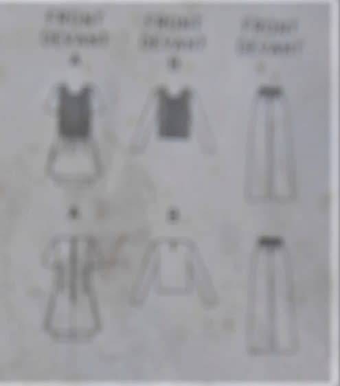 BUTTERICK 3897 DRESS-TOP-PANTS SIZE 16 - 18 COMPLETE