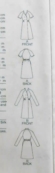 VINTAGE BUTTERICK 6902 LOOSE FITTING WRAP DRESS SIZE 10 COMPLETE