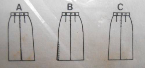 BURDA 7741 SET OF SKIRTS SIZE 12-42  COMPLETE-UNCUT-F/FOLDED-SEALED