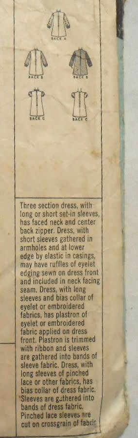 VINTAGE McCALLS 9519 GIRLS DRESS SIZE 8 YEARS SEE LISTING