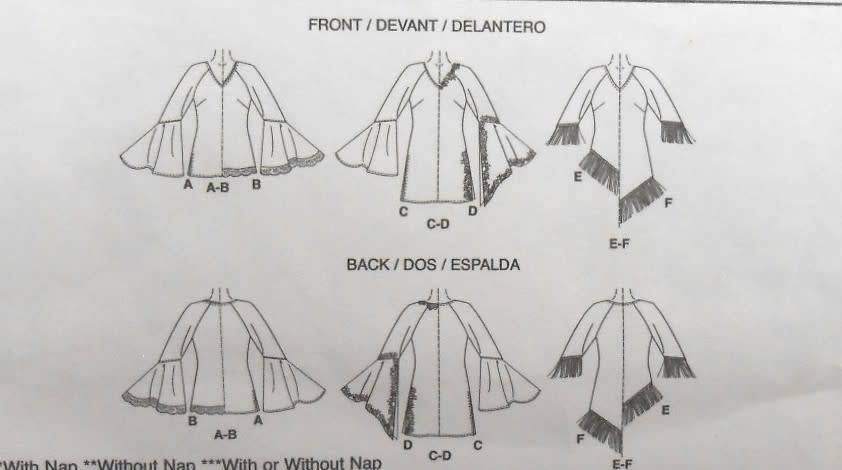 McCALLS 4240 STUNNING TOPS & TUNICS SIZE 6- 8-10-12 COMPLETE-MOSTLY UNCUT