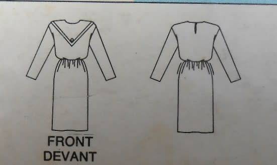 BUTTERICK 5551 PULLOVER DRESS SIZE 20-22-24 COMPLETE-UNCUT-F/FOLDED