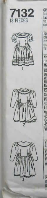 SIMPLICITY 7132 GIRLS DRESS WITH TRIM VARIATIONS SIZE 2-6X YEARS COMPLETE-UNCUT-F/FOLDED