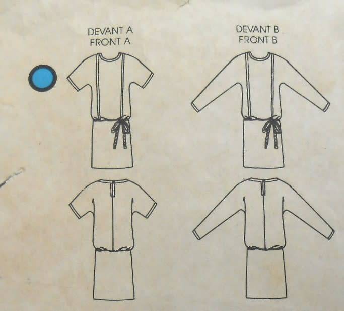 VOGUE 9037 VERY LOOSE FITTING PULLOVER DRESS SIZE 6-8-10  COMPLETE-ZIPLOC-CUT TO 8