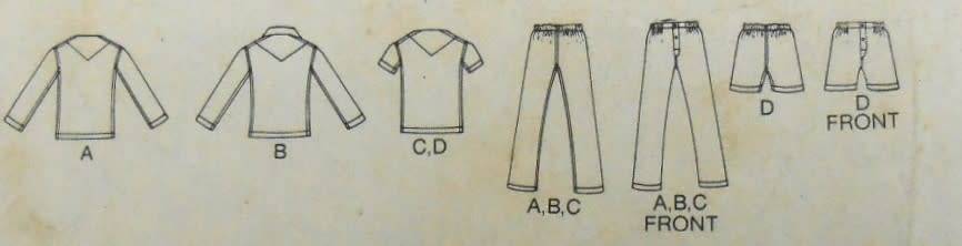 BUTTERICK  5737 BOYS PJS SIZE 12 YEARS COMPLETE