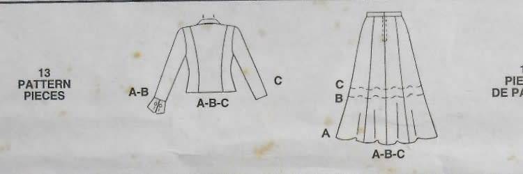 McCALLS 7883 TOP & SKIRT IN 3 LENGTHS SIZE 8-10-12 COMPLETE-UNCUT-F/FOLDED