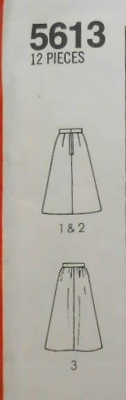 SIMPLICITY 5613 SET OF SKIRTS SIZE WAIST 71 CM  COMPLETE-UNCUT
