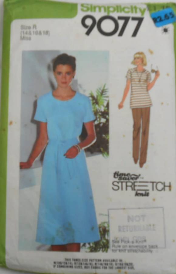 SIMPLICITY 9077 DRESS-TUNIC-PANTS SIZE 14-16-18 COMPLETE-SEE LISTING