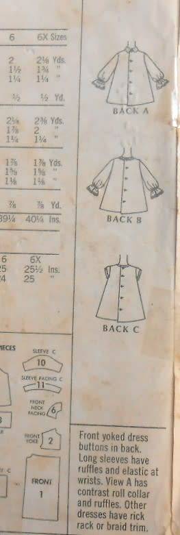McCALLS 26O4 GIRLS DRESS SIZE 4 YEARS COMPLETE
