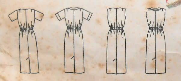 VINTAGE BUTTERICK 2249 V NECK SHEATH DRESS SIZE 16 BUST 36 - NO SLEEVE PATTERN SUPPLIED