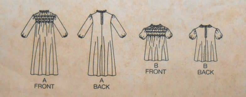 BUTTERICK 3594 TODDLERS DRESS SIZE 2 YEARS COMPLETE-NO SMOCKING TRANSFER