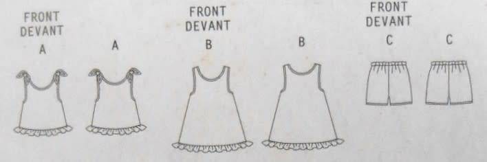 BUTTERICK B5442 TODDLERS TOP-DRESS-SHORTS SIZE 1-2-3 YEARS COMPLETE-CUT TO 3 YEARS-ZIPLOC