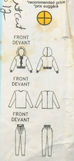 BUTTERICK 5796 JACKET WITH FRONT ZIPPER-TOP-PANTS SIZE 6-8-10-12 COMPLETE-PART CUT TO 12-ZIPLOC