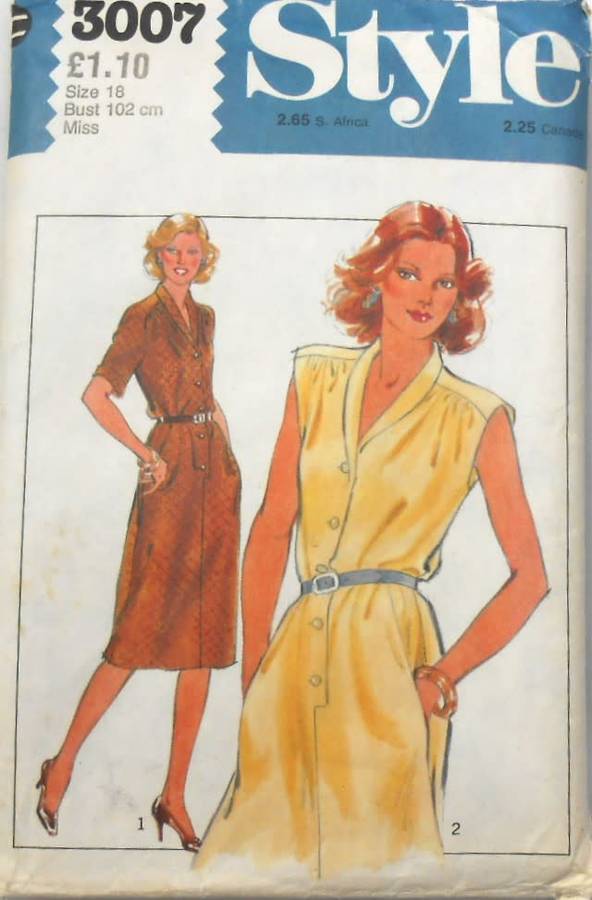 STYLE 3007 PULLOVER DRESS SIZE 18 BUST 102 CM COMPLETE
