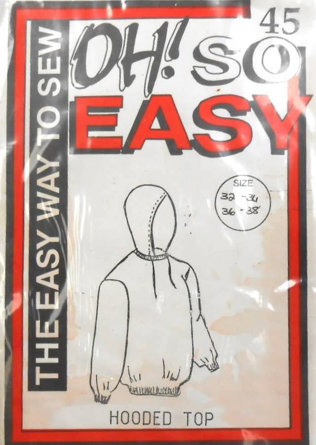OH! SO EASY 45 HOODED TOP SIZE 32-34-36-38 COMPLETE