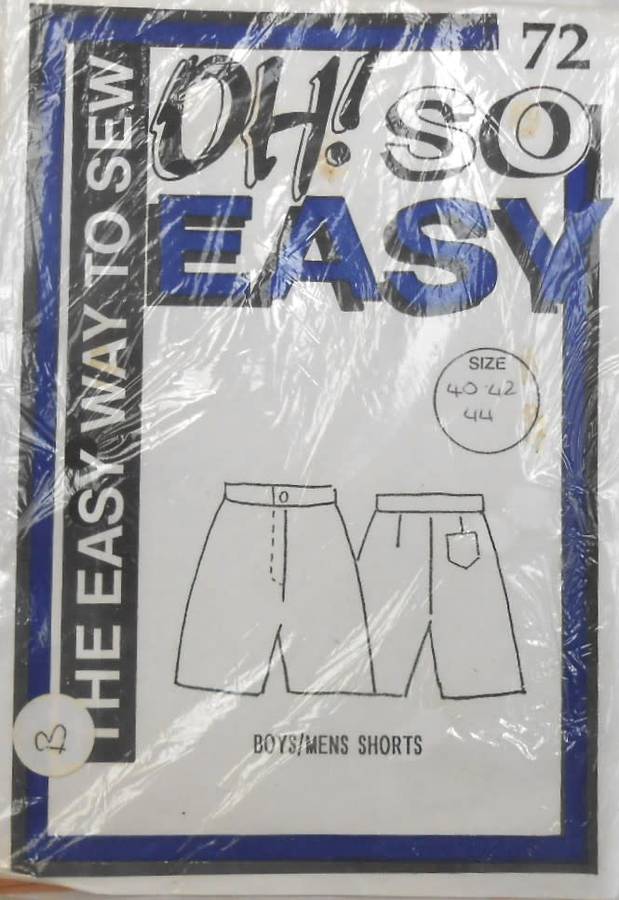 OH! SO EASY 72 BOYS/MENS SHORTS SIZE 40-42-44 COMPLETE F/F