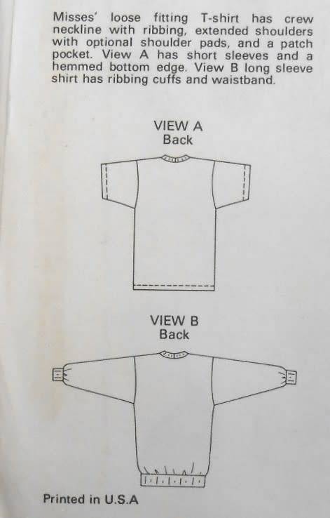 KWIK SEW PATTERN 0000 T-SHIRT-LONG SLEEVE SWEATSHIRT SIZE XS-S-M-L-XL COMPLETE-CUT TO L