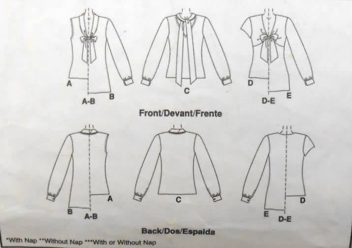 McCALLS M4591 SET OF BLOUSES SIZE 14-16-18-20 COMPLETE-CUT TO SIZE 14