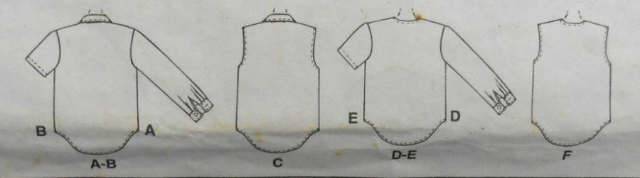 McCALLS 8620 SHIRTS SIZE 8-10-12 - NO SEWING INSTRUCTIONS