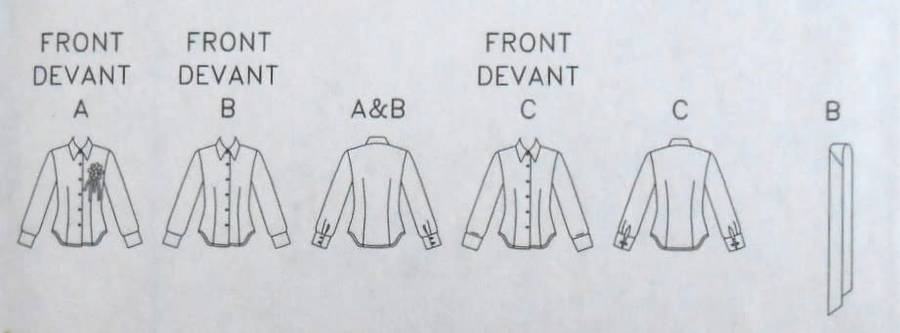 BUTTERICK B4609 LADIES SHIRT SIZE 8-10-12-14 COMPLETE-CUT TO 14