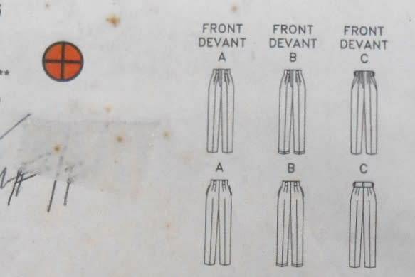 BUTTERICK 6842 TAPERED PANTS SIZE 14 COMPLETE-UNCUT-F/FOLDED