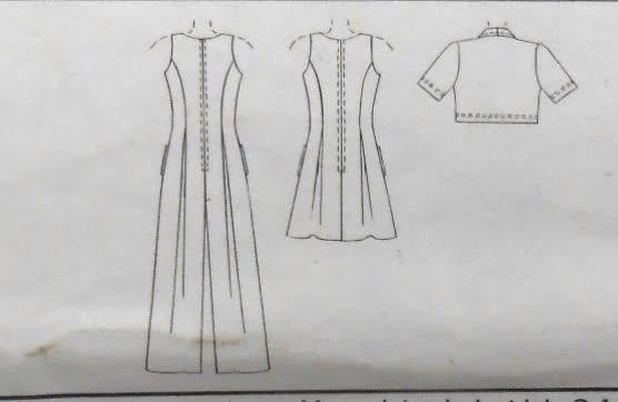 McCALLS 8782 UNLINED BOLERO-DRESS-JUMPSUIT SIZE 14 COMPLETE-REFOLDED-UNUSED PATTERN