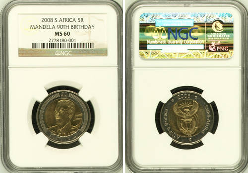 MS60 - NGC Mint State - ONLY a few IN THE WORLD - MANDELA 90th BIRTH DAY @