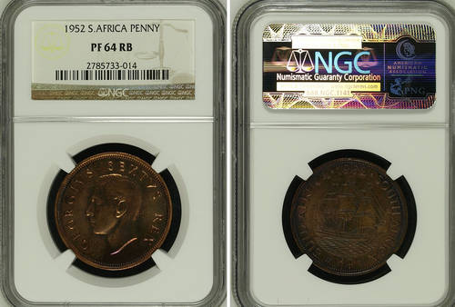 1952 - PENNY - UNION - VERY HIGH GRADE PF64RB - NGC GRADED