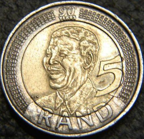 20 AVAILABLE - one bid one coin - 2008 MANDELA B/DAY R5 {circulated} in ZIP-LOCK BAGS