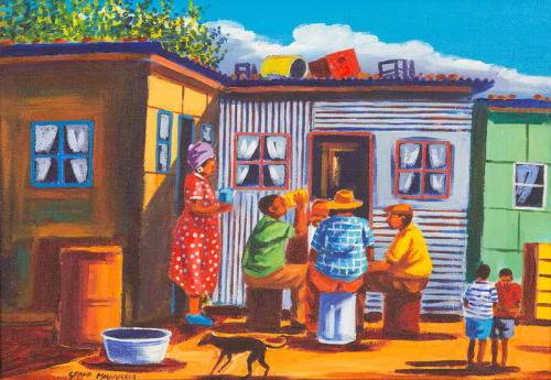 Grand Maghadlela - 0riginal artwork - (Framed size 76cm x 59cm)