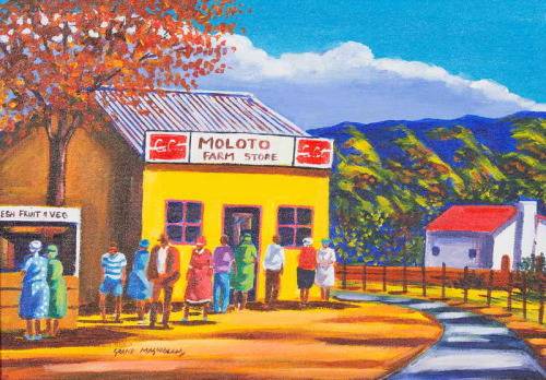 Grand Maghadlela - 0riginal artwork - (Framed size 76cm x 59cm)