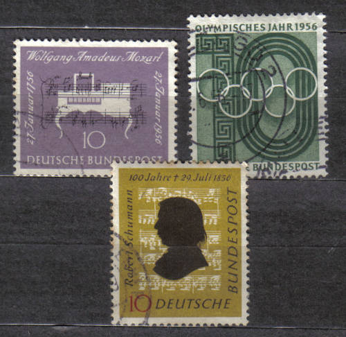 GERMANY BUNDESREPUBLIK 1956 ISSUES FULL SET MINT** & F.U. LOOK BELOW SCANS X2