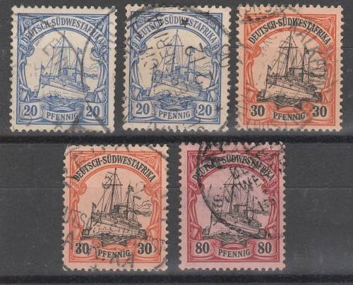 SOUTH WEST AFRICA 1901 ISSUE F.U. SELECTION LOOK SCAN